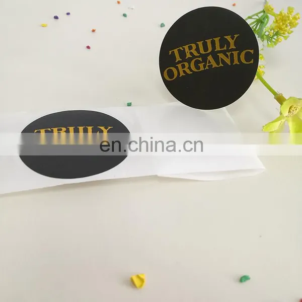China Manufacture Custom Gold Stamping Sticker Colorful Printed Round Plastic Sticker photo-2