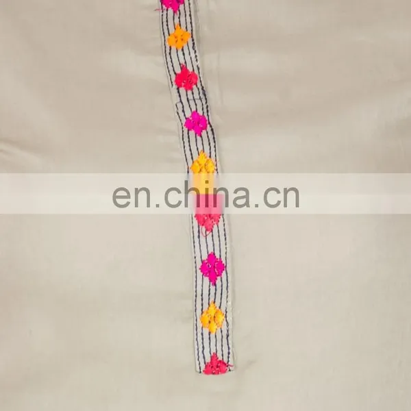 Premium Quality Viscose Fabric Knee Length Embroidered Lady Kurtis photo-4