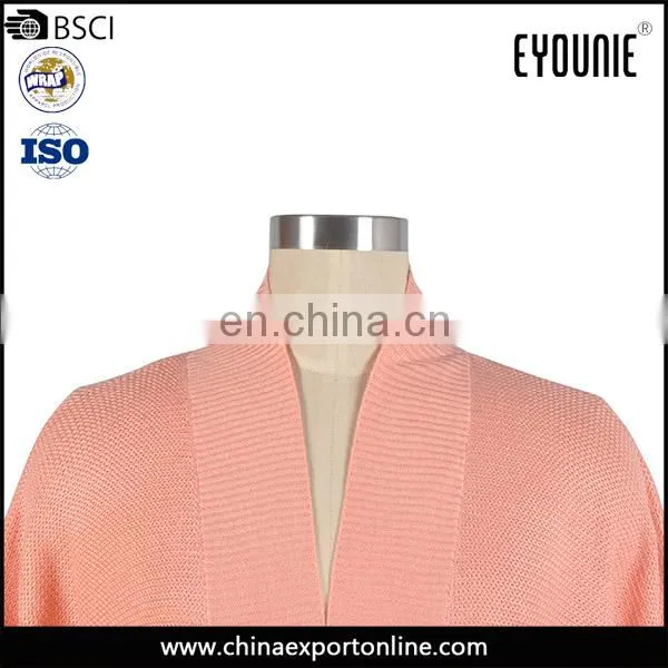 Spring Women Dolman Sleeve Long Cardigan Sweater Coat Without Buttons photo-3
