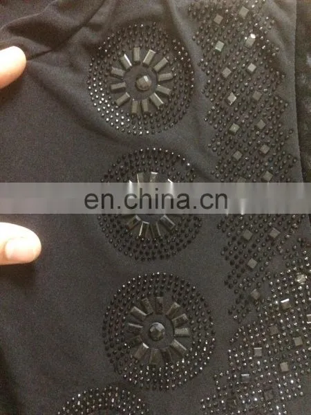 Women's Black Lycra(Stretchable) Diamond Stone Work Islamic Burqa / Casual Daily Wear Islamic Burkha For Women photo-4