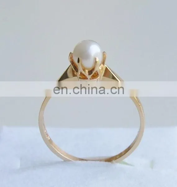 Finnish Modernist 18K Gold Ring With Pearl, Fashion Pearl Ring Designs photo-2