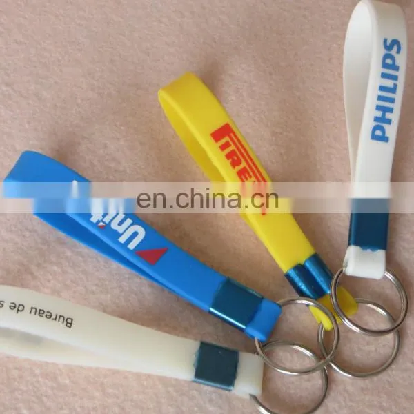 High Quality Custom Logo Embossed Silicone Key Rings for Sale photo-5