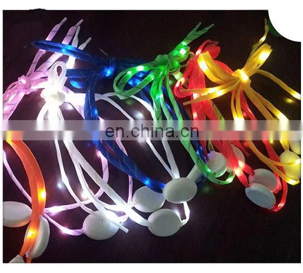 Wisdom Victory 2015 Flashing Nylon LED Shoelaces Light Up Glow Waterproof Shoestring for Disco Party photo-2