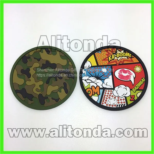 Custom Pvc Soft Anti-slip Cute Cartoon Animal Character Food Flower Coaster for Home or Promotional Gifts photo-5