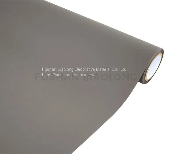 Moisture-proof Soft Touch Plain Color PVC Plastic Film Roll for Wardrobe Decoration photo-2
