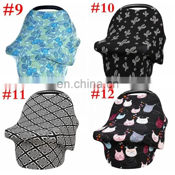 Hot Selling Printed Shopping Cart Car Seat Canopy Multi Use Breastfeeding Cover up Stroller Car Seat Baby Nursing Cover photo-6