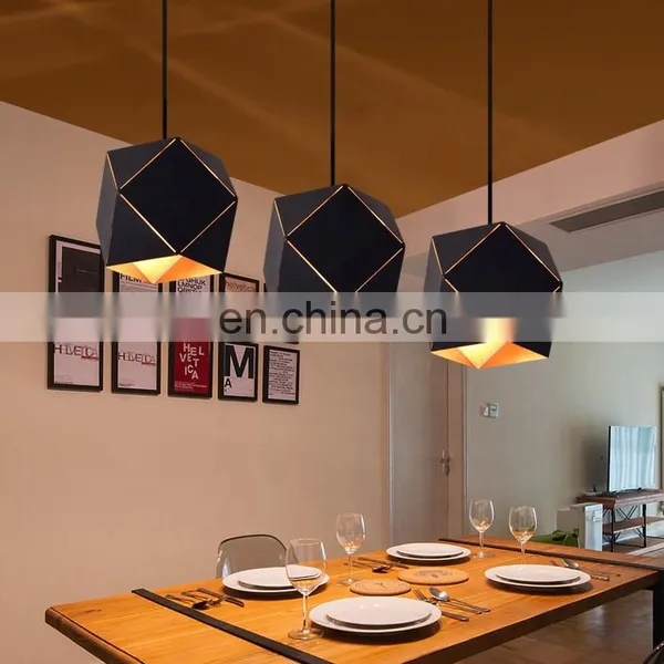 Popular Design Black White Square Hanging Lights Led Modern Fancy Pendant Light photo-4