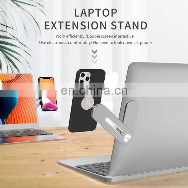 2021 Portable Computer Accessories Stand Aluminum Bracket Magnetic Suction Hot Sale Laptop Mobile Phone Holder photo-2