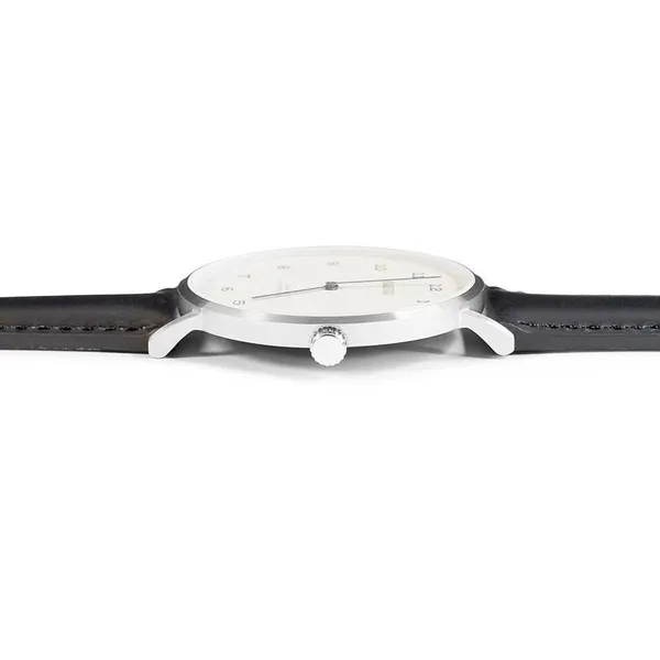 Stainless Steel Gents Fashion Watches Genuine Leather Ultrathin Quartz Man Watch photo-5