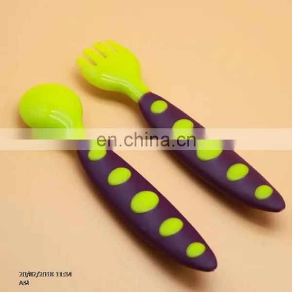New Fashionable Baby Plastic Spoon and Fork photo-3