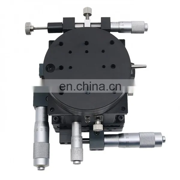 80x80mm Crossed Guide Rail SEMXYZR-80 XYZR 4-Axis Micrometer Linear Stage Manual Linear Stage photo-2