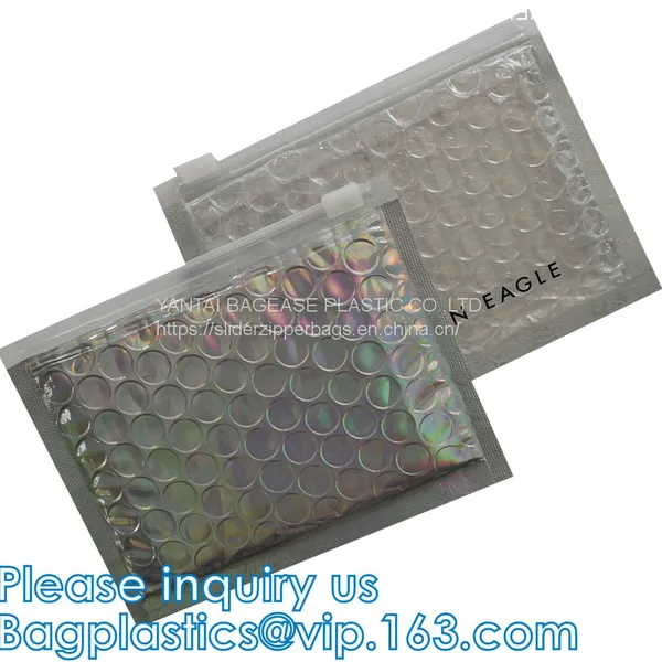 Re-close Lipstick Mascara Travel Packaging, Bubble Padded Zipper Bag, Cushioned Postal Bags With Zipper photo-5
