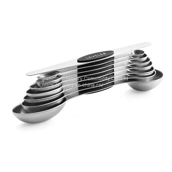 8Pcs Stainless Steel Magnetic Double Heads Measuring Spoons Measuring Cups Scoop Kitchen Accessories photo-4