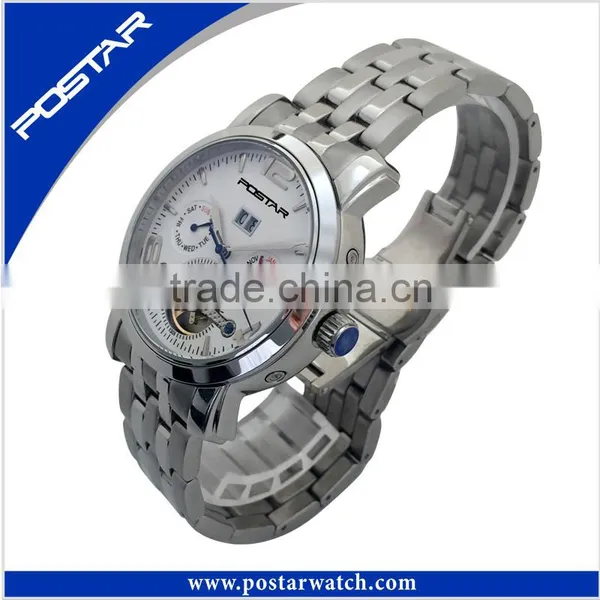 Classic Men's Black Leather Dial Skeleton Mechanical Sport Army Wrist Watch photo-4