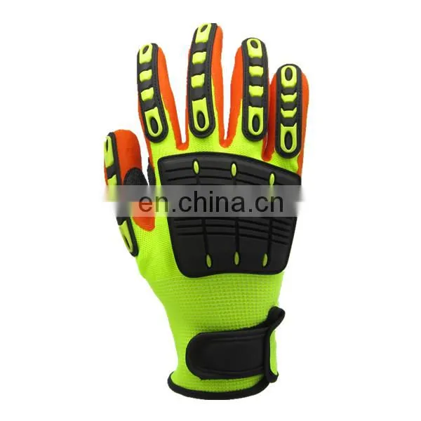 Sandy Nitrile Oilfield Mechanic Cut Resistant Anti Vibration TPR Anti Impact Protective Work Safety Gloves photo-4
