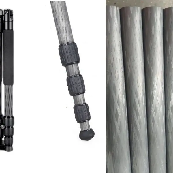 42mm 38mm 36mm 34mm Twill Diamond Weave Carbon Fiber Tube for Camera Tripod Carbon Fiber Camera Poles