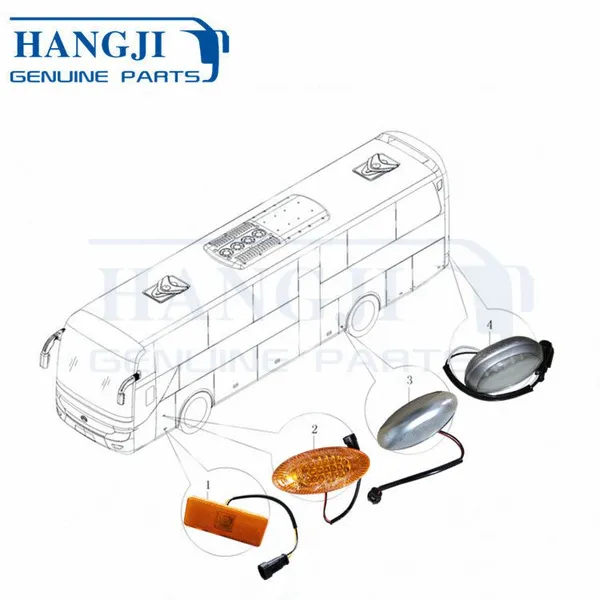 Bus Parts Accessories ZK6122 ZK6129H ZK6127H Bus Tail Lights 4133-00077 4133-00078 Original Rear Lamps photo-5