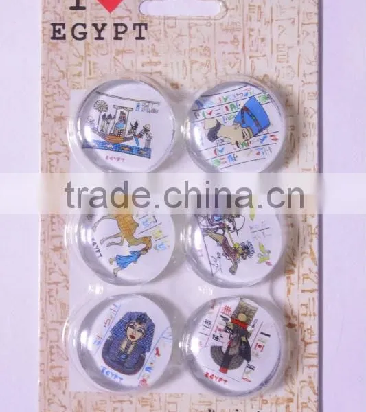 Round Glass Fridge Magnet for Sale, Square and Heart Shape Glass Magnet photo-2