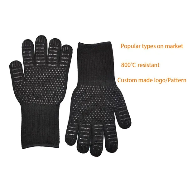 Heat Resistant BBQ Glove Barbecue Hot Temperature Resistant Aramid Glove photo-2