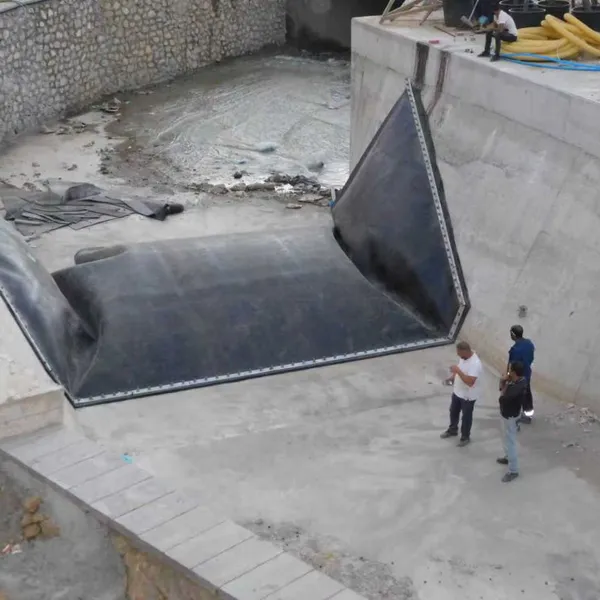 Inflatable Rubber Dam for Small Hydropower Plant Flow Control