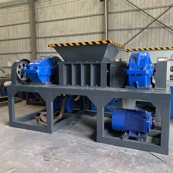 Dual Shaft Shredder for Wood Plastic Waste High Efficiency Plastic Crushing Machine photo-5
