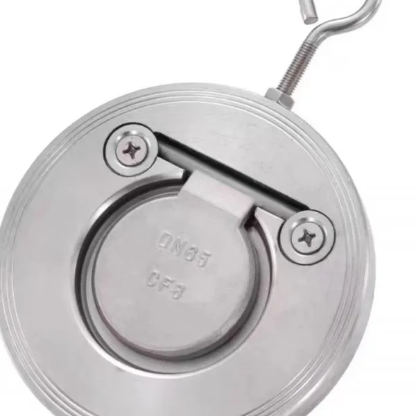 GOST 304 Stainless Steel H74W-16P Wafer Check Valve Thin Single Disc Circular Plate Check Valve photo-3