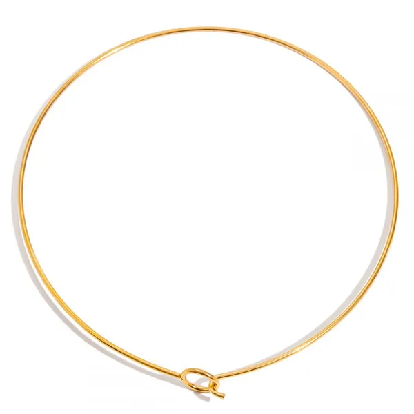 Non-Fade 18K Gold Plated Letter Necklace - Stainless Steel Coin Jewelry for Wholesale photo-5