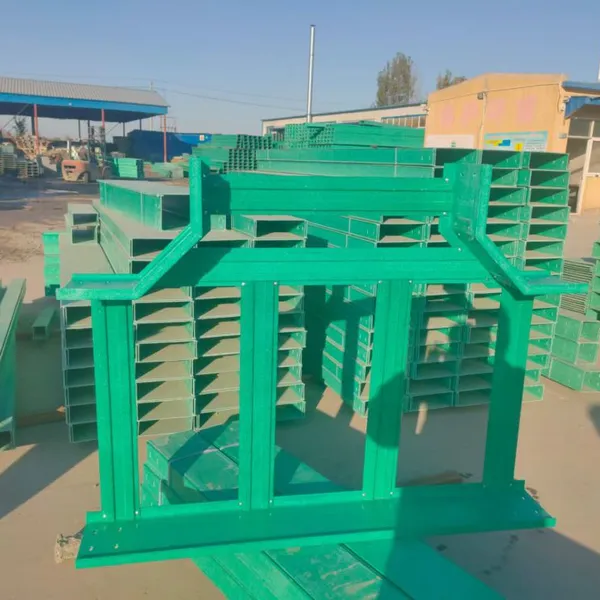 UV Resistant FRP Ladder Type Cable Tray Lightweight Fiberglass Cable Support for Offshore Marine Project photo-2