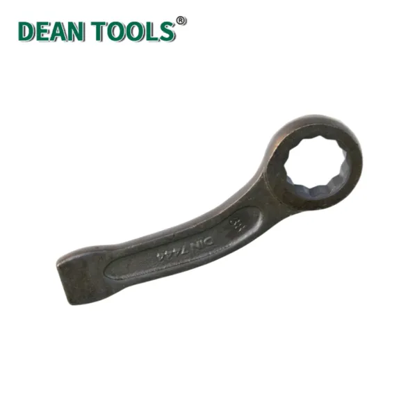 Bent Striking Box Wrench 45 Degree 12 Point Bent Box Strike Wrench With Extra Wide Striking Zone, Slogging Ring Spanner, Anti-Corrosion, Rust Proof photo-5