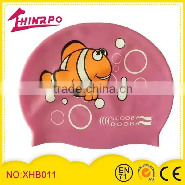 Silicone Material Custom Printed Swimming Caps Silicon Swimming Cap