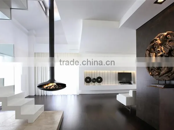Ceiling Mounted Wood Fireplace