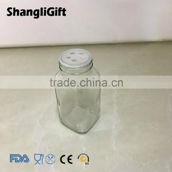 185ml Clear Glass Spice Jar Pepper Bottle With Shaker photo-2