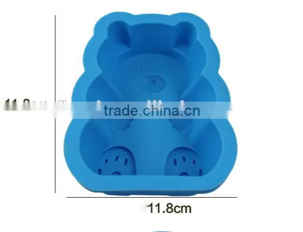 YangJiang Factory Manufature Hot Sale Fation Design Bear Shaped Silicone Cake Mold photo-2