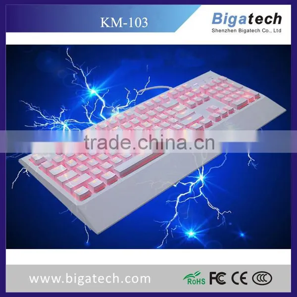USB 7 Colors Colorful LED Ergonomic Backlight Mechanical Gaming Keyboard Shenzhen Keyboard photo-3