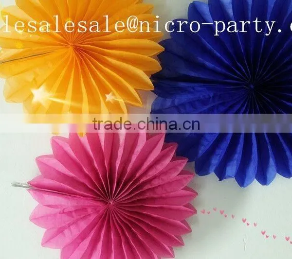 Pinwheel Paper Fan,!!!colorful Tissue Paper Fan for Decoration photo-4