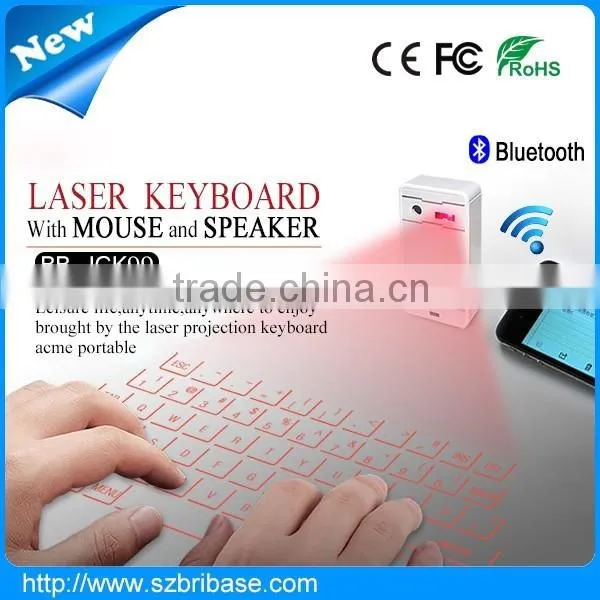 Factory Price Wireless Laser Projection Keyboard.bluetooth Laser Keyboard With Mouse&Bluetooth Speaker Quality Choice