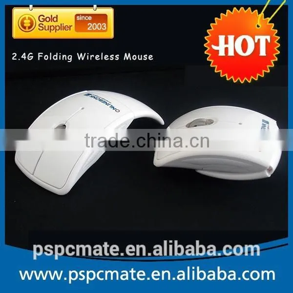 Optical Coreless Foldable Folding Arc Wireless Mouse Mice+USB 2.4G Snap-in Receiver OEM photo-3