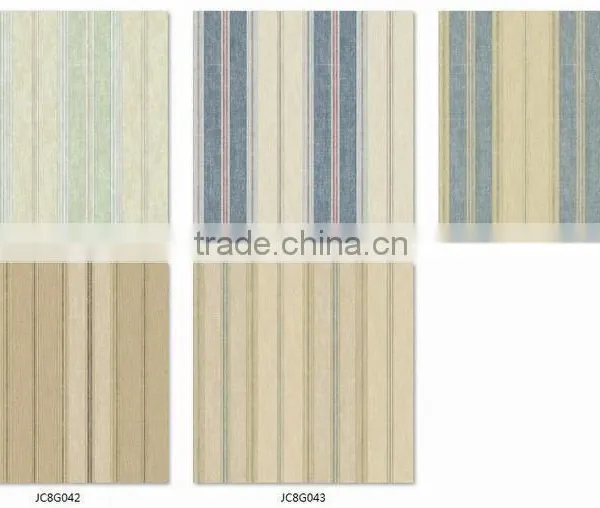 Discounted Printed Vinyl Coated Wallpaper, Navy Blue Neat Wide Stripe Wall Sticker for Closet Room , Fancy Wall Mural Roll photo-4