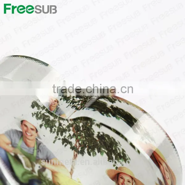Sunmeta Factory Love Heart Shape Sublimation Crystal Picture Frame for Birthday Gift photo-5