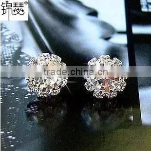 JINSE Rhodium Plated Brass Earrings Design For Women
