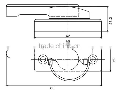Crescent Lock For PVC Casement Window photo-2