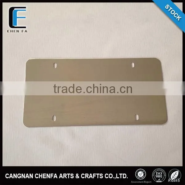 High Quality USA Standard 12 Inch x 6 Inch Stainless Steel Blank Car Number Plate Car License Plate