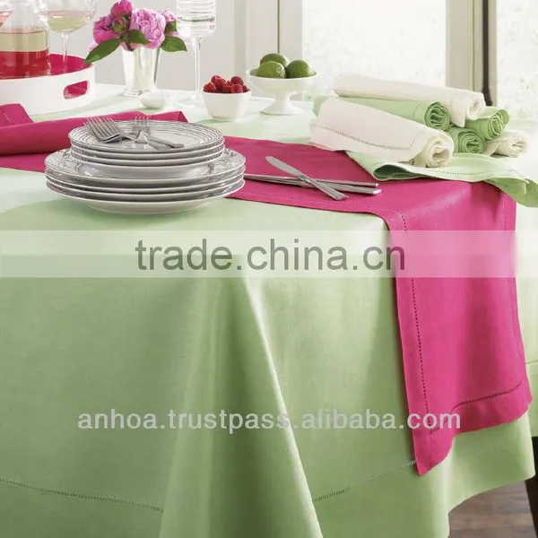 Pure Linen Table Cloth And Napkins With Different Colours