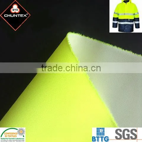 Hi Vis Water Proof Polyurethane Coated Polyester Fabric photo-2