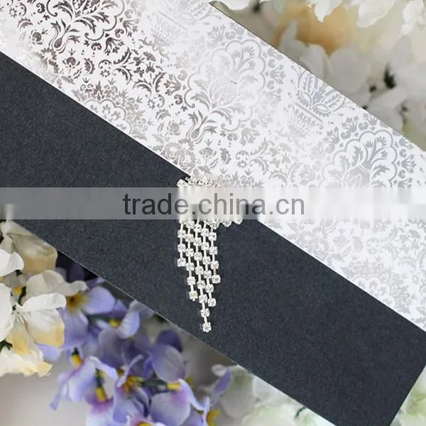 2016 Newmengxing Flocking Pattern Pocket Invitation, Custom Design for the Color photo-3