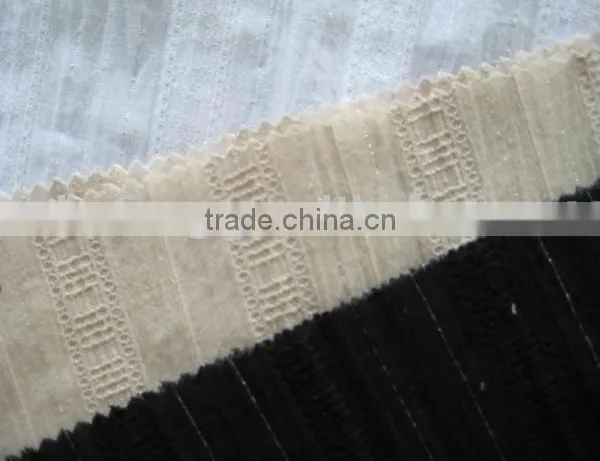 Stripe Jacquard Cotton Fabric With Metalllic