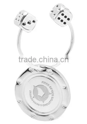 Branded Poker Chip Metal Keychains