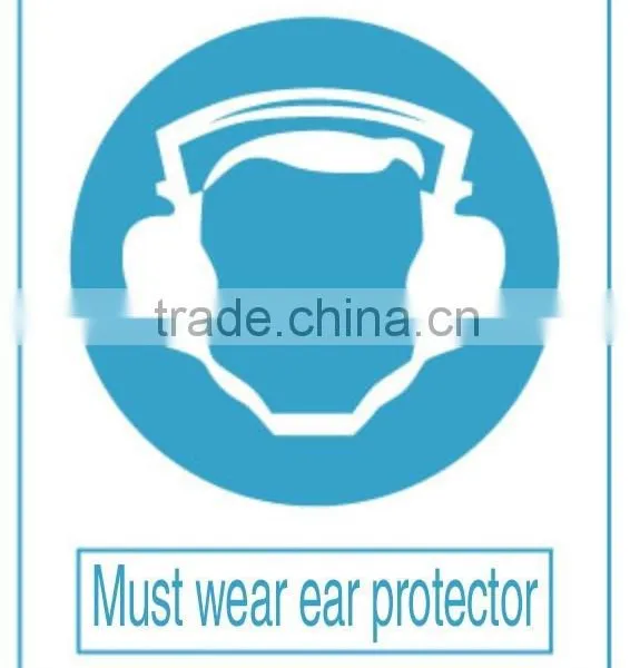 Aluminum Mandatory Sign - Must Wear Ear Protector Signs for Work Safety ,