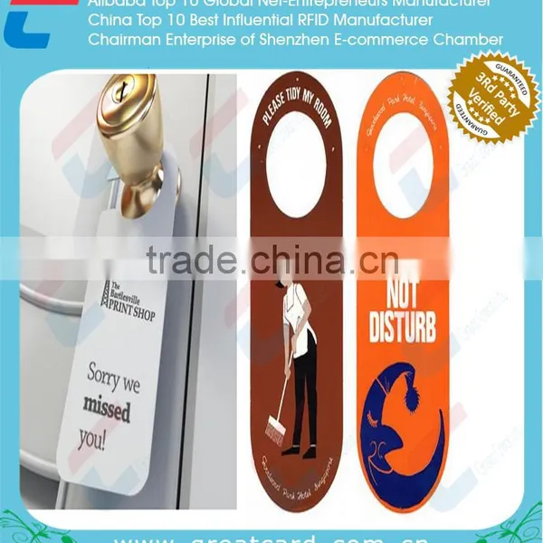 Promotional Custom Printing Plastic PVC Door Hanger Tags for Hotel photo-4