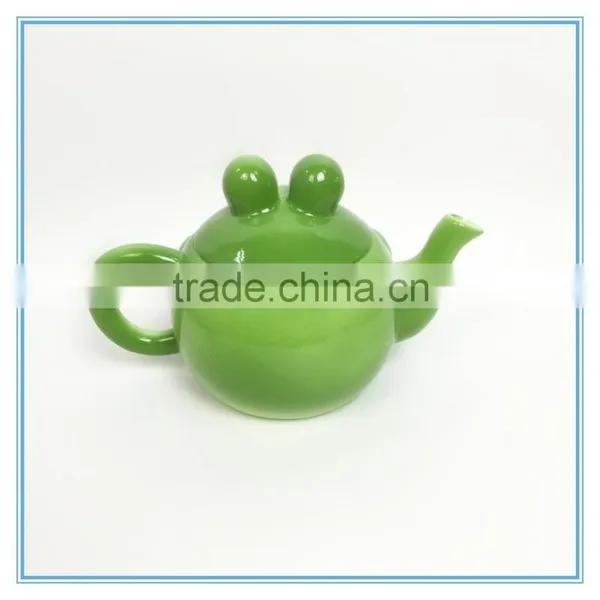 Eye-Catched Frog Shape Ceramic Tea Pot Canister Colour Spraying photo-2